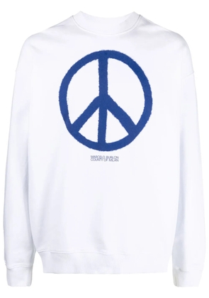 COUNTY OF MILAN County Peace organic cotton sweatshirt - White