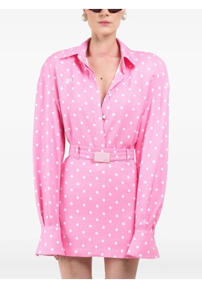 Rowen Rose polka-dots oversized shirt - Pink