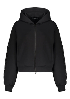 Herno sequin-embellished hoodie - Black