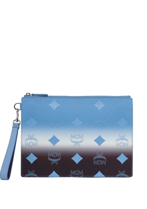 MCM gradation wristlet pouch - Blue