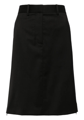 Helmut Lang straight wool skirt - Black