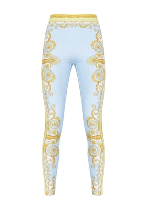 Versace barroco-printed trousers - Blue