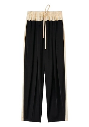 Jil Sander panelled drawstring straight-leg track pants - Black