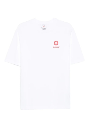 Casablanca logo-patch cotton T-shirt - White