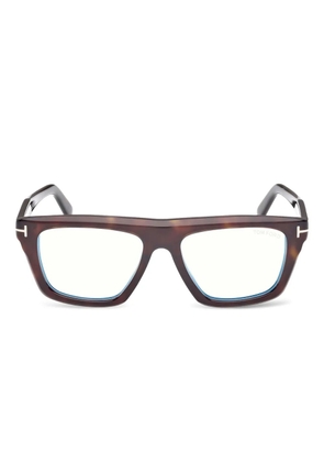 TOM FORD Eyewear rectangle-frame glasses - Brown