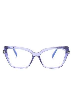 TOM FORD Eyewear transparent-frame cat-eye glasses - Purple