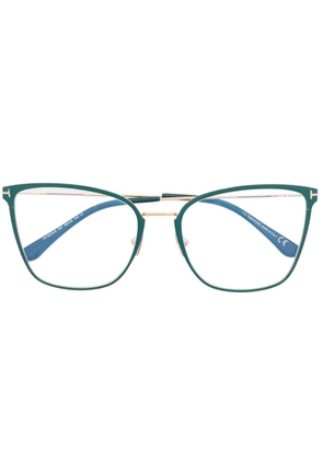 TOM FORD Eyewear cat-eye frame glasses - Green