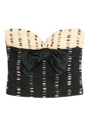 Valentino Garavani Plusdepois-print chiffon top - Black