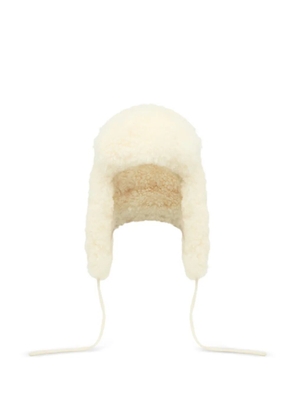 Yves Salomon lambskin hat - White