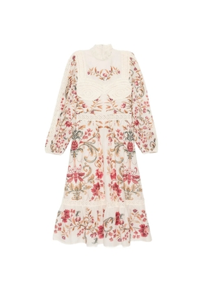 FARM Rio Royal Garden midi dress - Neutrals