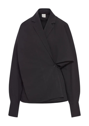 TOTEME asymmetric wrap blouse - Black