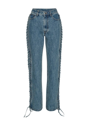 ROTATE BIRGER CHRISTENSEN laced straight leg jeans - Blue