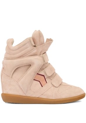 ISABEL MARANT 50mm Bekett leather sneakers - Neutrals