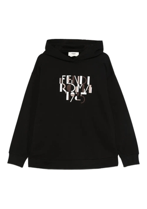 FENDI logo-print hoodie - Black