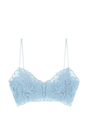 Ermanno Scervino lace scalloped top - Blue