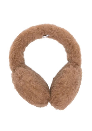 Max Mara logo-patch earmuffs - Brown