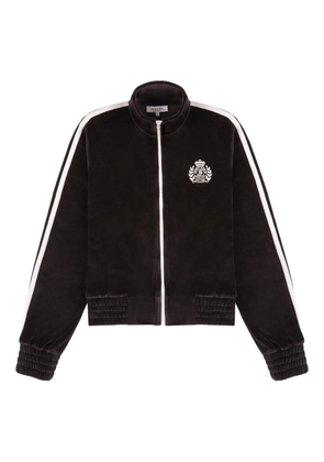 Sporty & Rich NY Crest Elio striped zip-up track jacket - Brown