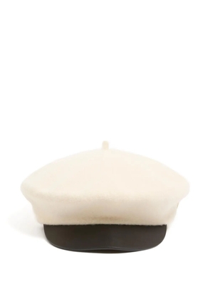 Valentino Garavani VLogo Signature wool beret - Neutrals