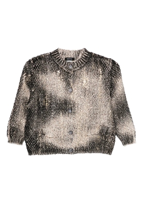 Avant Toi crew-neck cardigan - Black