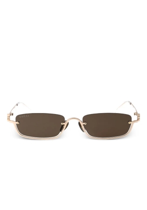 Gucci Eyewear rectangular-frame sunglasses - Gold
