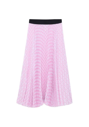 MSGM pleated patterned maxi skirt - Pink