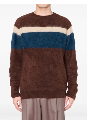 Kolor cashmere striped sweater - Brown