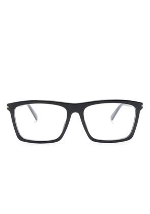 Gucci Eyewear logo engraved rectangle-frame glasses - Black