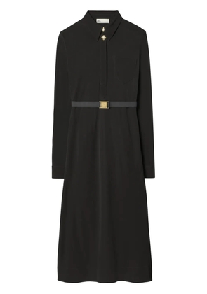 Tory Burch belted jersey shirt dress - Black