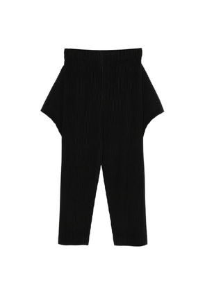 Homme Plissé Issey Miyake pleated cropped trousers - Black