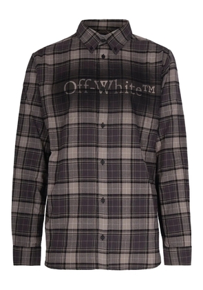 Off-White plaid long sleeve shirt - Grey