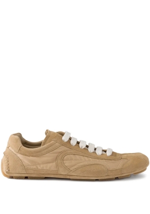 Prada suede panel sneakers - Neutrals