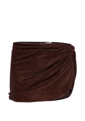 Oséree draped embellished skirt - Brown