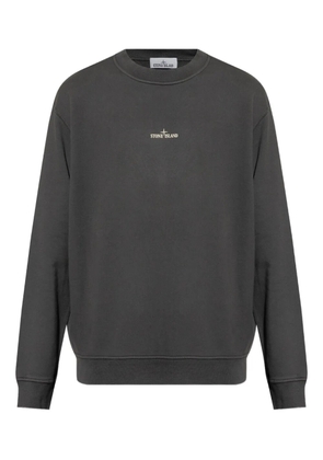 Stone Island logo-embroidered crew-neck sweatshirt - Grey