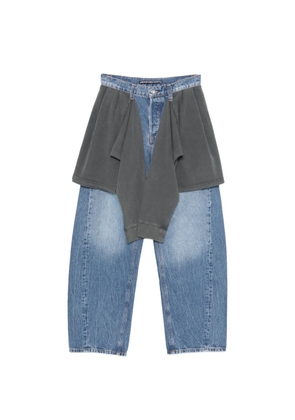 Alexander Wang tied-T-shirt jeans - Blue