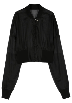Rick Owens Flight semi-sheer bomber jacket - Black
