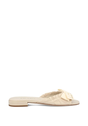 Prada bow-embellished sandals - Neutrals