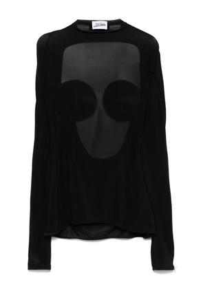 Jean Paul Gaultier semi-sheer blouse - Black