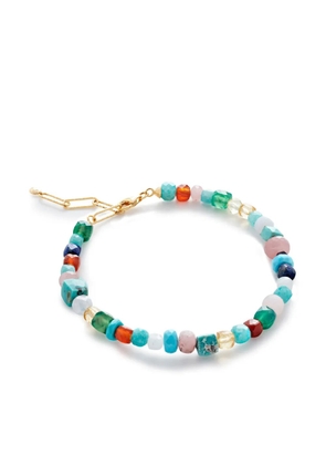 Monica Vinader Freedom gold vermeil beaded bracelet - Blue