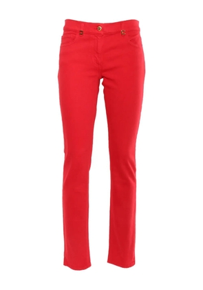 Elisabetta Franchi clasped straight-leg jeans - Red