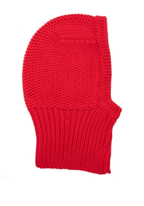 YMC rick-rack knitted balaclava - Red