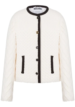 Moschino contrasting-trim jacket - White