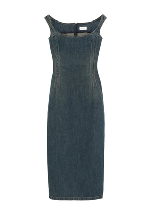 Magda Butrym square-neck denim dress - Blue