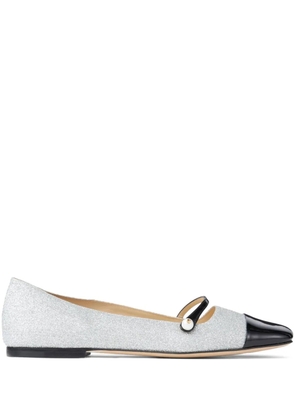 Jimmy Choo Elisa leather ballerina shoes - Silver