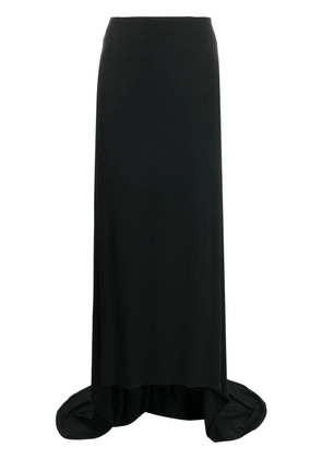 Magda Butrym floor-length asymmetric draped skirt - Black