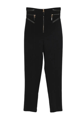Elisabetta Franchi zip-fastening trim-detail trousers - Black
