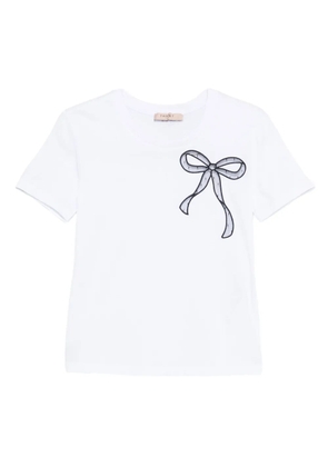 TWINSET bow-appliqué T-shirt - White