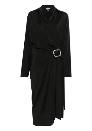 LOEWE belted midi dress - Black