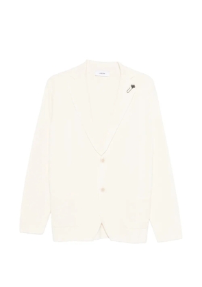 Lardini single-breasted knitted blazer - White