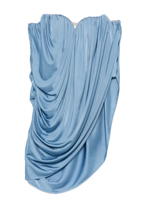 Giuseppe Di Morabito draped strapless top - Blue