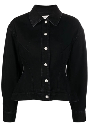 Alexander McQueen peplum denim jacket - Black